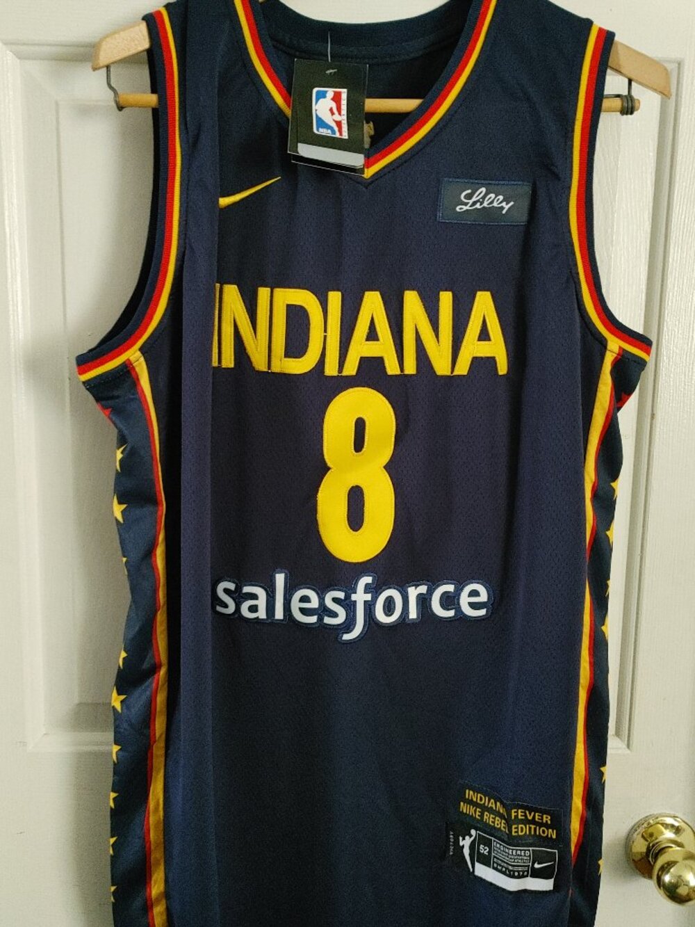 Nike Sophie Cunningham #8 Indiana Fever Basketball Jersey Size Adult Men's XL 52